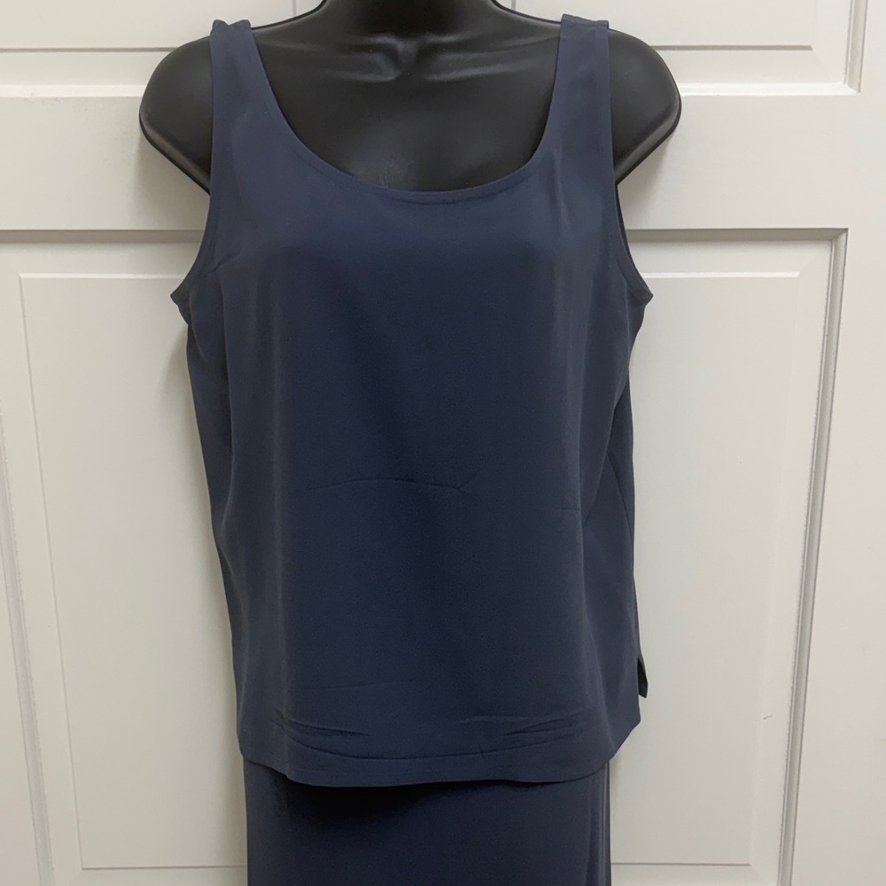 Eileen Fisher Elegant BlueGray Women's Skirt Set - Picture 2 of 16